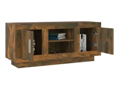 New Móvel p/ TV 102x35x45 cm madeira processada carvalho fumado PT439429 Castanho
