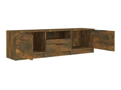 Móvel De Tv| Móvel p/ TV 140x35x40 cm madeira processada cor carvalho fumado PT927706 Castanho