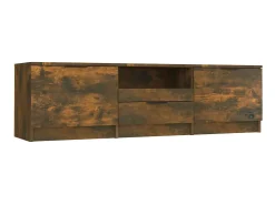 Móvel De Tv| Móvel p/ TV 140x35x40 cm madeira processada cor carvalho fumado PT927706 Castanho
