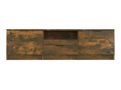 Móvel De Tv| Móvel p/ TV 140x35x40 cm madeira processada cor carvalho fumado PT927706 Castanho