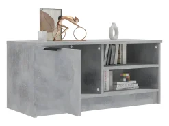 Clearance Móvel p/ TV 80x35x36,5 cm madeira processada cimento PT523013 Cinzento