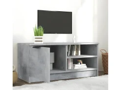 Clearance Móvel p/ TV 80x35x36,5 cm madeira processada cimento PT523013 Cinzento
