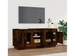 New Móvel p/ TV 102x35x45 cm madeira processada carvalho fumado PT597237 Castanho