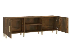 Móvel p/ TV 150x30x50 cm madeira processada cor carvalho fumado PT971170^ Móvel De Tv