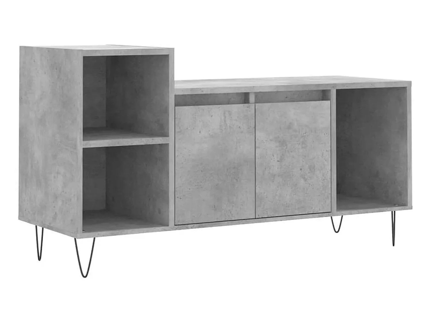 Móvel De Tv* Móvel p/ TV 100x35x55 madeira processada cimento PT255596 Cinzento