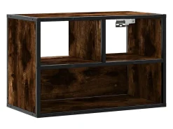 Móvel De Tv|vidaxl Móvel p/ TV 60x31x39,5cm deriv. madeira/metal carvalho fumado Castanho