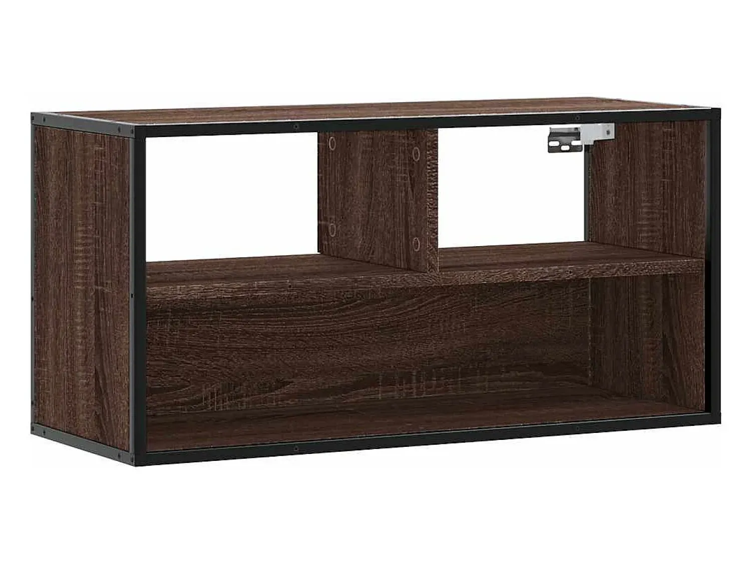 Outlet vidaxl Móvel p/ TV 80x31x39,5cm deriv. madeira/metal carvalho Castanho