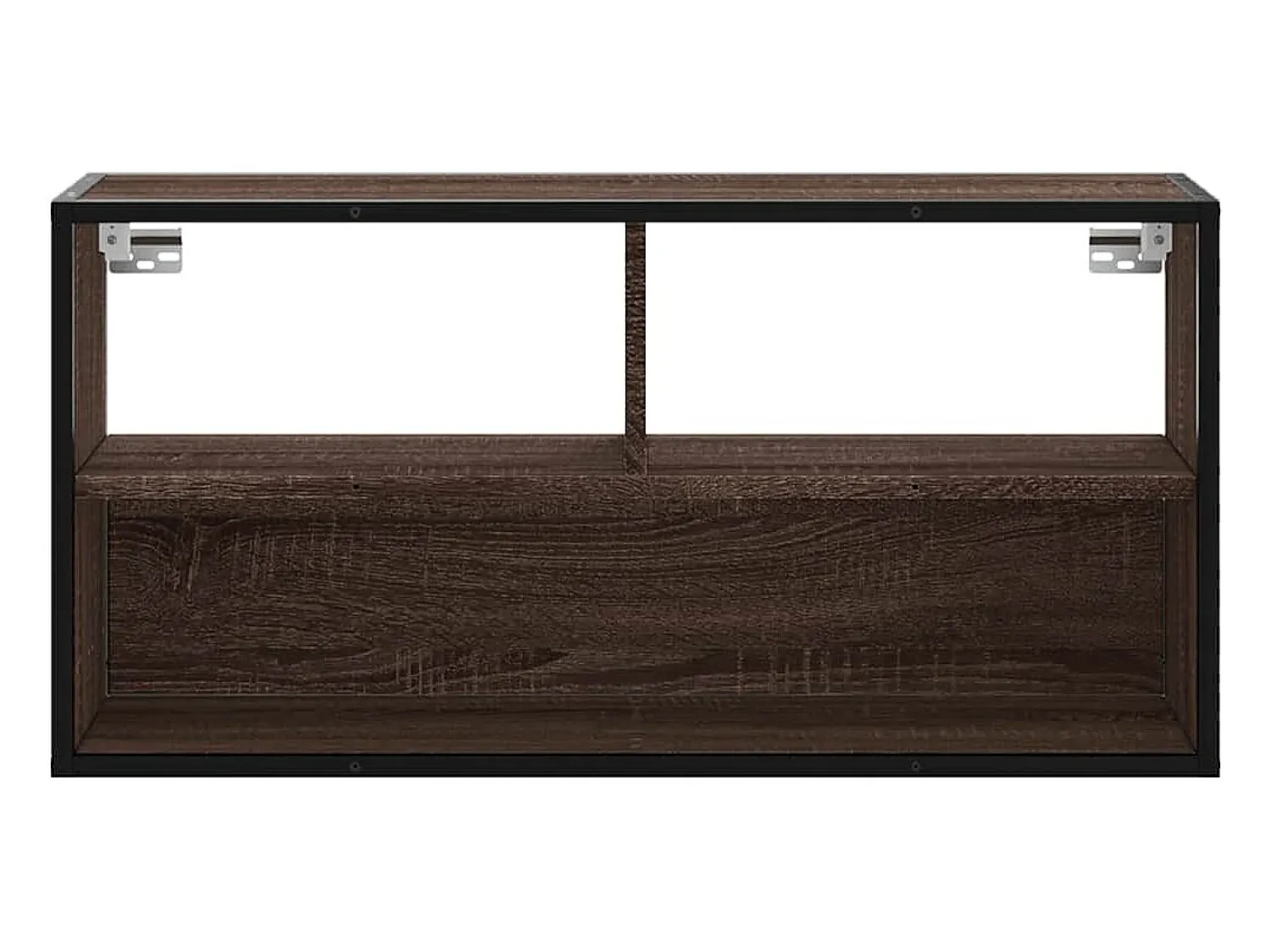 Outlet vidaxl Móvel p/ TV 80x31x39,5cm deriv. madeira/metal carvalho Castanho