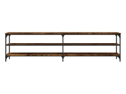 vidaxl Móvel p/ TV 200x30x50cm derivados madeira/metal carvalho fumado^ Móvel De Tv