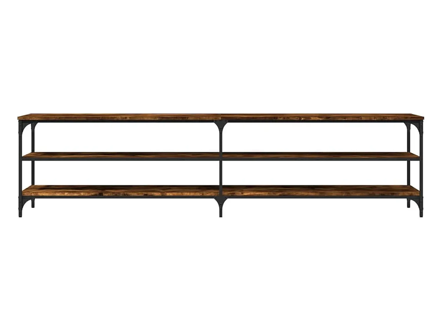 vidaxl Móvel p/ TV 200x30x50cm derivados madeira/metal carvalho fumado^ Móvel De Tv