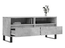 New vidaxl Móvel p/ TV 100x34,5x44,5cm derivados de madeira cinza cimento Cinzento