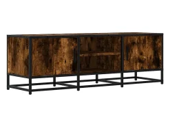 vidaxl Móvel p/ TV 120x35x41cm derivados madeira/metal carvalho fumado^ Móvel De Tv