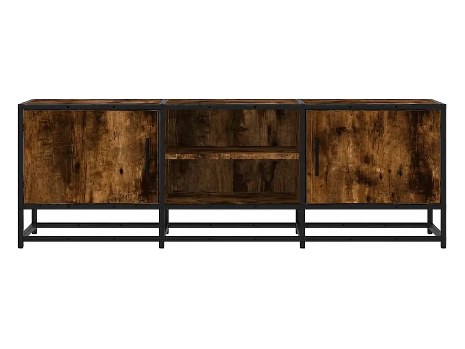 vidaxl Móvel p/ TV 120x35x41cm derivados madeira/metal carvalho fumado^ Móvel De Tv