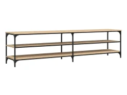 Móvel p/ TV 200x30x50cm derivados madeira/metal carvalho sonoma PT900058^ Móvel De Tv