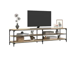 Móvel p/ TV 200x30x50cm derivados madeira/metal carvalho sonoma PT900058^ Móvel De Tv