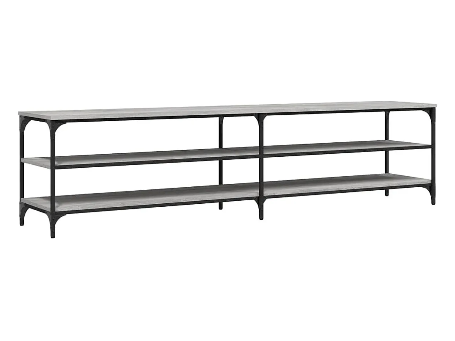 Clearance Móvel p/ TV 200x30x50cm derivados madeira/metal sonoma PT996584 Cinzento