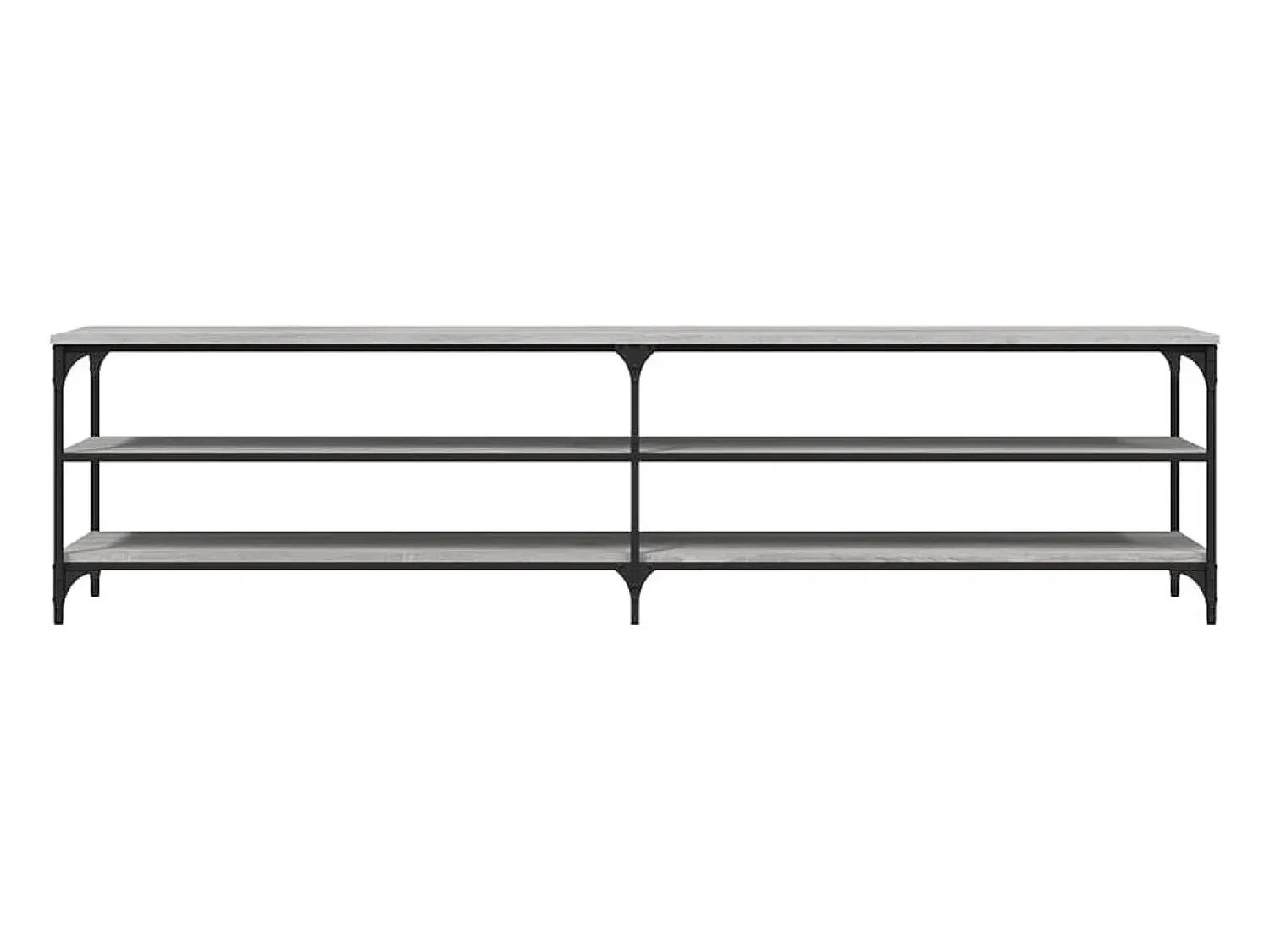 Clearance Móvel p/ TV 200x30x50cm derivados madeira/metal sonoma PT996584 Cinzento