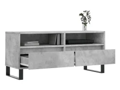 Móvel De Tv| Móvel p/ TV 100x34,5x44,5cm derivados de madeira cinza cimento PT994556 Cinzento