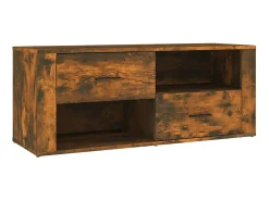 Móvel De Tv| Móvel p/ TV 100x35x40cm madeira processada cor carvalho fumado PT727326 Castanho