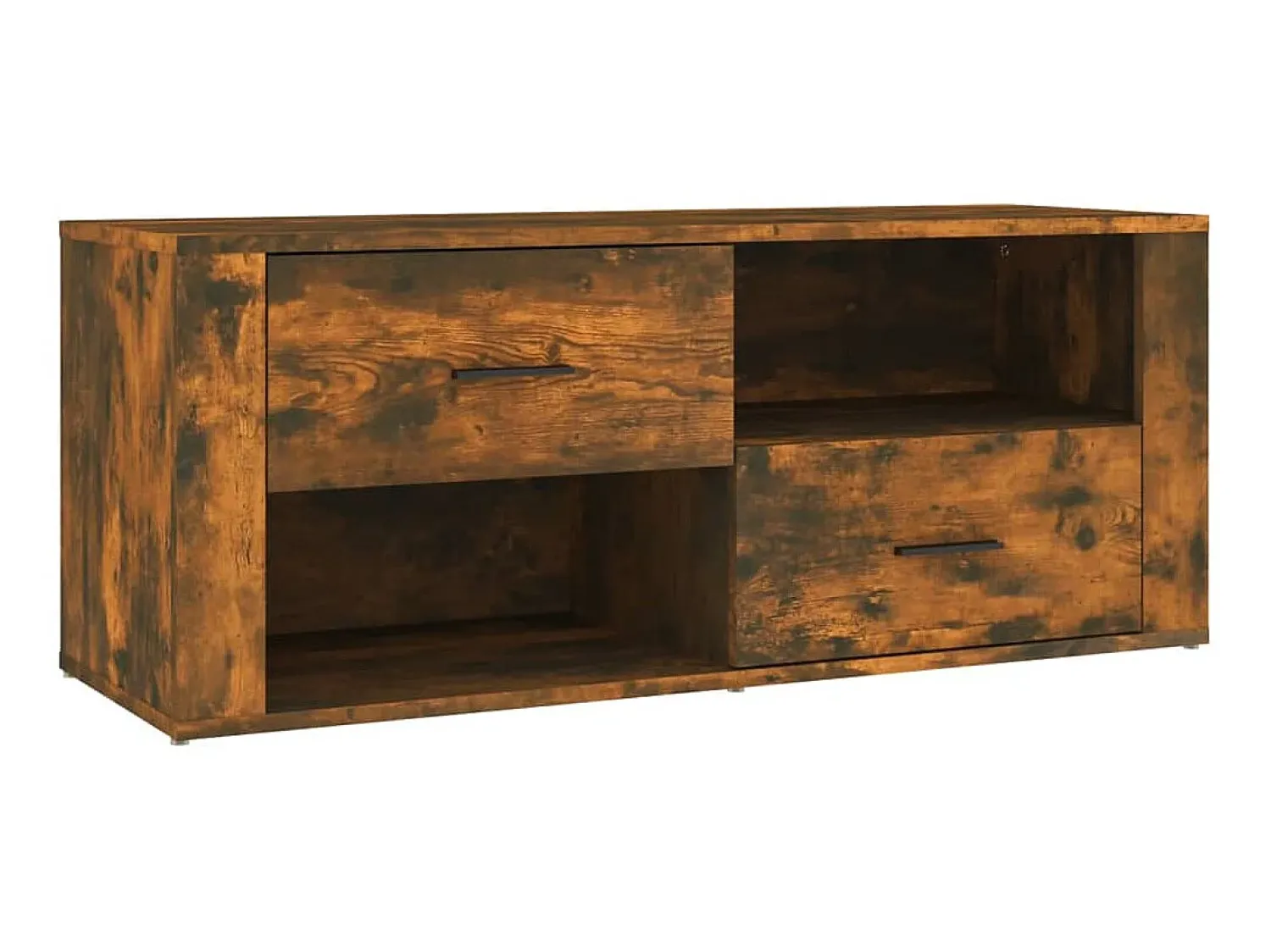 Móvel De Tv| Móvel p/ TV 100x35x40cm madeira processada cor carvalho fumado PT727326 Castanho