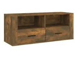 Móvel p/ TV 100x35x40cm madeira processada cor carvalho fumado PT401054 Castanho