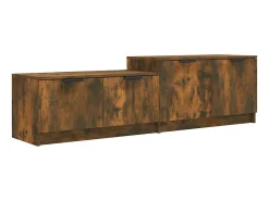 Móvel De Tv| Móvel p/ TV 158,5x36x45cm madeira proc. cor carvalho fumado PT979755 Castanho