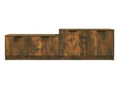 Móvel De Tv| Móvel p/ TV 158,5x36x45cm madeira proc. cor carvalho fumado PT979755 Castanho