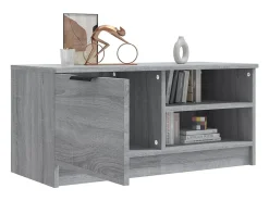 Móvel De Tv| Móvel p/ TV 80x35x36,5cm madeira processada cor sonoma PT675633 Cinzento
