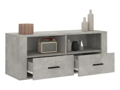 Móvel De Tv| Móvel p/ TV 100x35x40cm madeira processada cimento PT468285 Cinzento