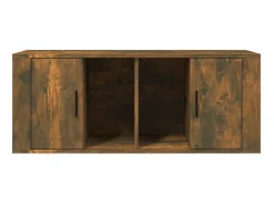 Discount Móvel p/ TV 100x35x40cm madeira processada cor carvalho fumado PT473359 Castanho
