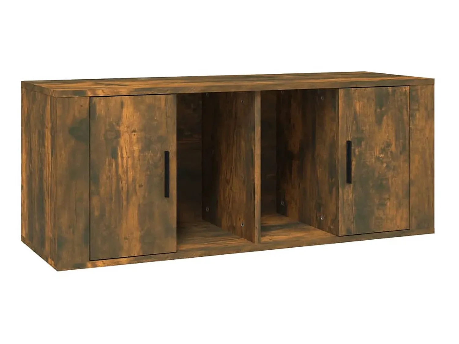 Discount Móvel p/ TV 100x35x40cm madeira processada cor carvalho fumado PT473359 Castanho
