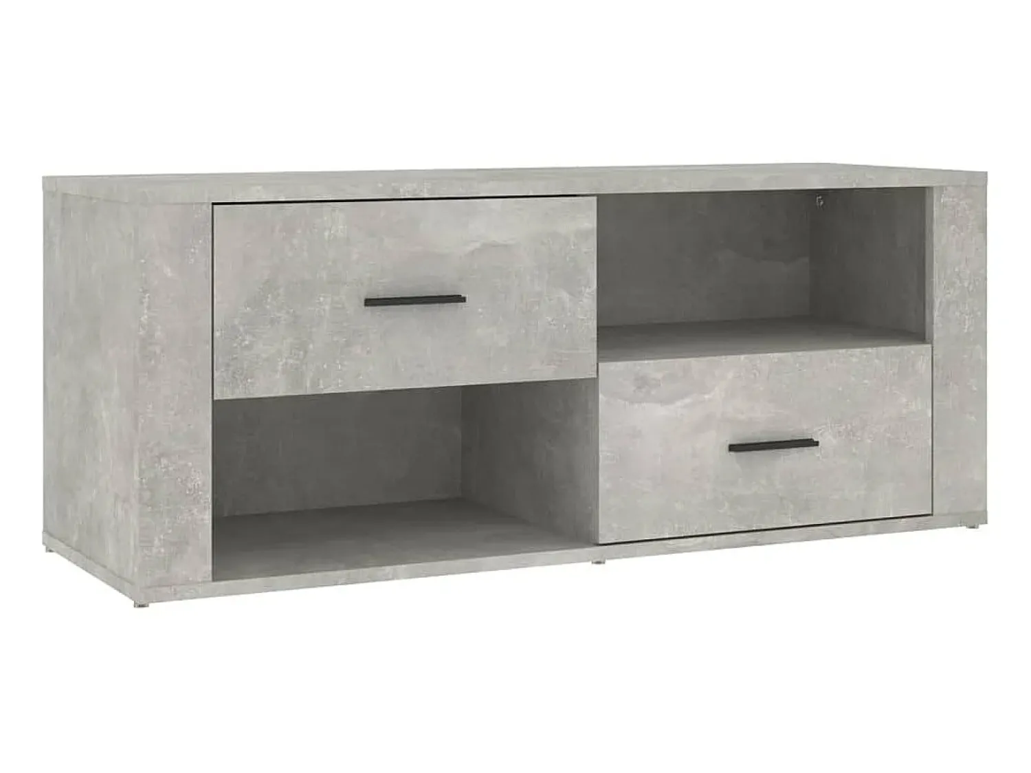 Móvel p/ TV 100x35x40cm madeira processada cimento PT889935 Cinzento