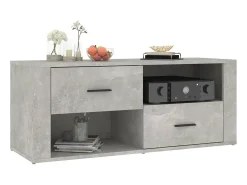 Móvel p/ TV 100x35x40cm madeira processada cimento PT889935 Cinzento