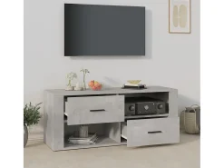 Móvel p/ TV 100x35x40cm madeira processada cimento PT889935 Cinzento