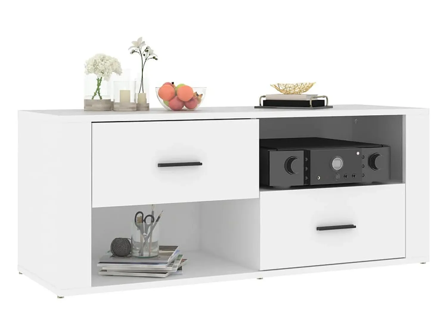 Móvel De Tv| Móvel p/ TV 100x35x40cm madeira processada PT729809 Branco