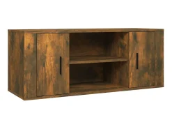 Hot Móvel p/ TV 100x35x40cm madeira processada cor carvalho fumado PT641490 Castanho