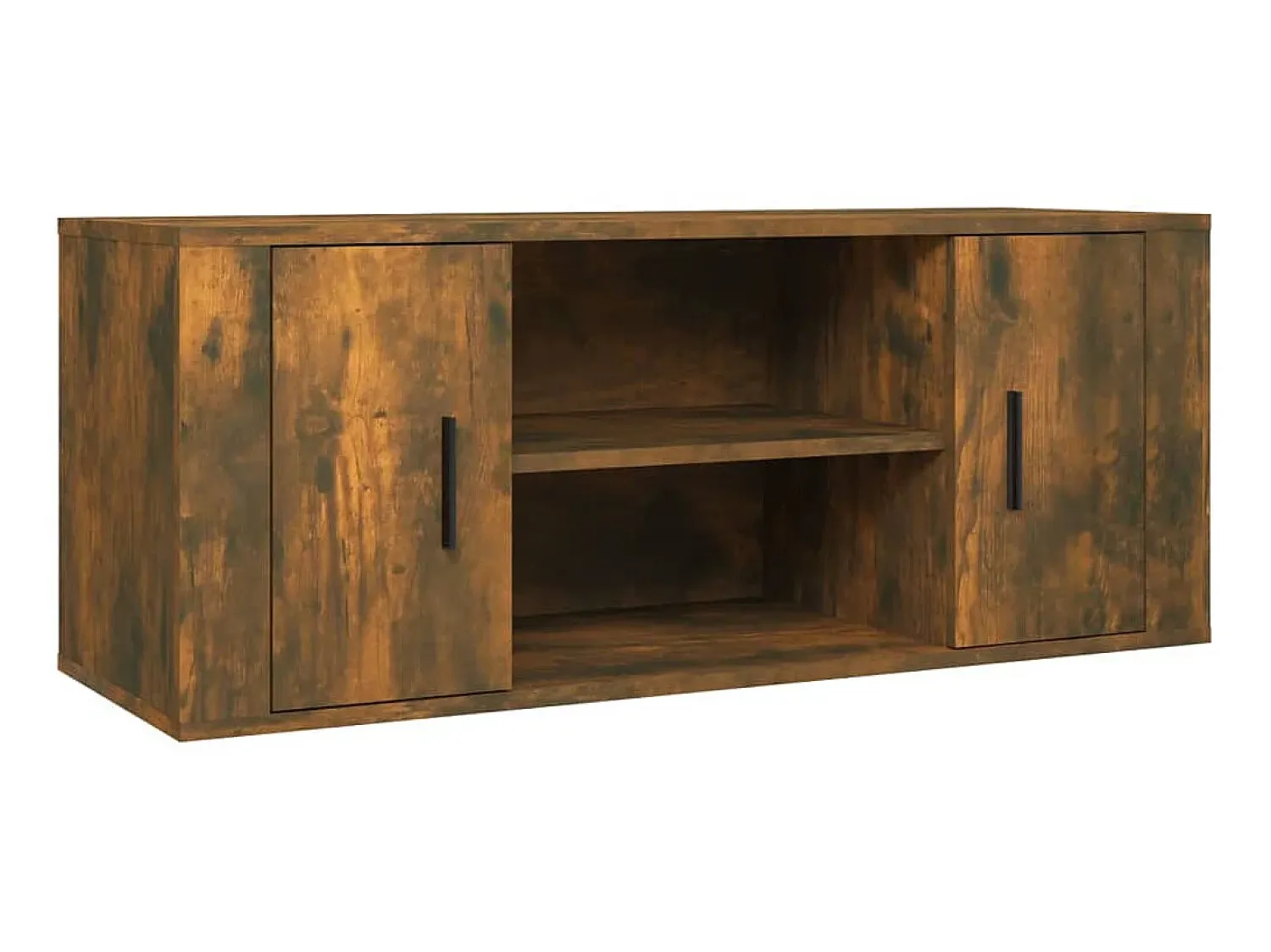 Hot Móvel p/ TV 100x35x40cm madeira processada cor carvalho fumado PT641490 Castanho