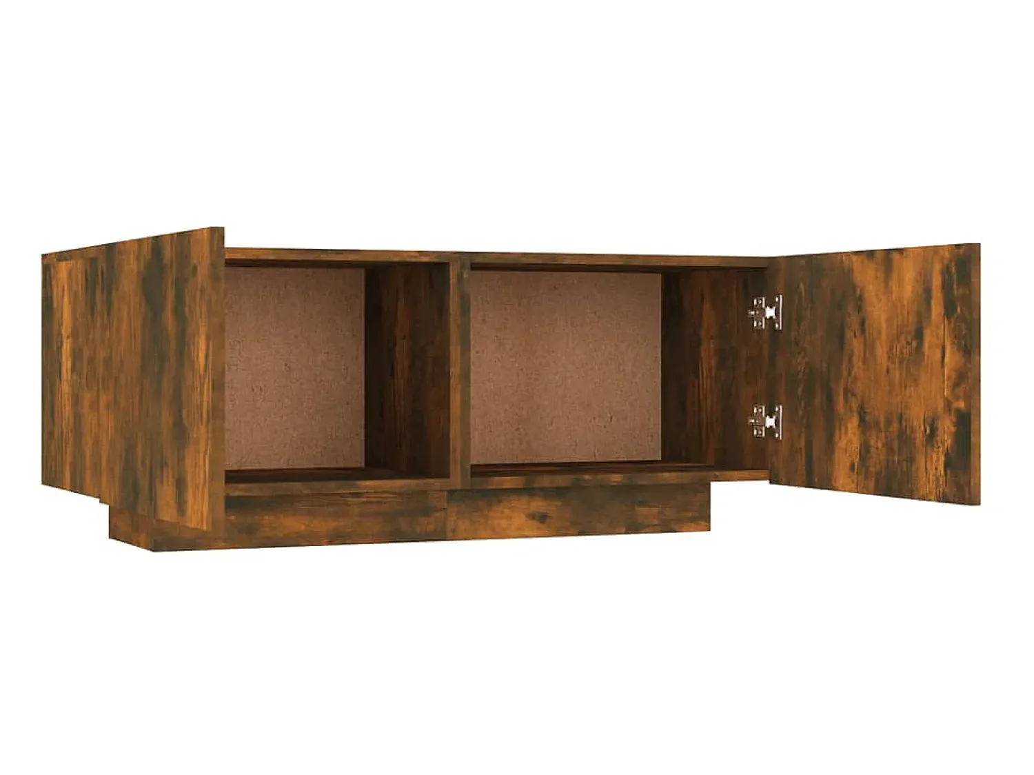 Móvel De Tv* Móvel p/ TV 100x35x40cm madeira processada cor carvalho fumado PT898551 Castanho