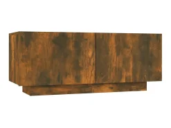 Móvel De Tv* Móvel p/ TV 100x35x40cm madeira processada cor carvalho fumado PT898551 Castanho