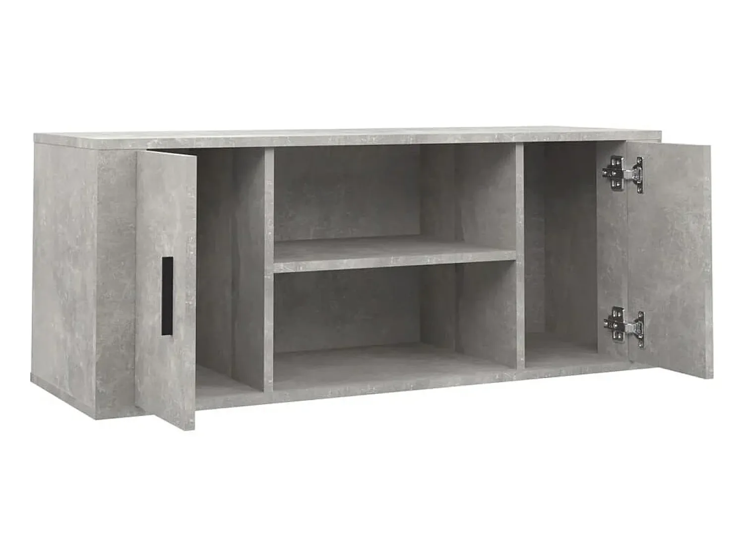Móvel De Tv* Móvel p/ TV 100x35x40cm madeira processada cimento PT976036 Cinzento