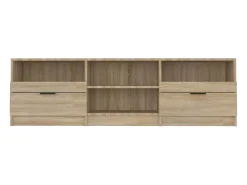 New vidaxl Móvel p/ TV150x33,5x45cm madeira processada cor carvalho sonoma Castanho