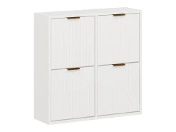 Móvel De Arrumação|Sapateira|Vente-unique Móvel para calçado com 4 compartimentos rebatíveis - e dourado - FRALYN Branco