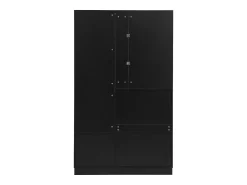 Móvel De Entrada|Hauss Spole Móvel para hall de entrada com espelho, sapateira e banco - 110x33x185,5 cm - Preto