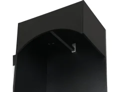 Móvel De Entrada|Hauss Spole Móvel para hall de entrada com espelho, sapateira e banco - 110x33x185,5 cm - Preto