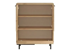 Concept-Usine Móvel para Sapatos 3 Portas em Nogueira e Cannage 75x90cm ABA^ Móvel De Arrumação|Sapateira