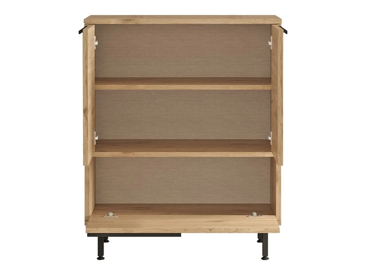 Concept-Usine Móvel para Sapatos 3 Portas em Nogueira e Cannage 75x90cm ABA^ Móvel De Arrumação|Sapateira