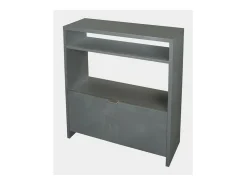 Móvel De Arrumação|Sapateira*Meublorama Móvel para sapatos e console de entrada SCOTT de 93 cm na cor cinza brilhante. Cinzento