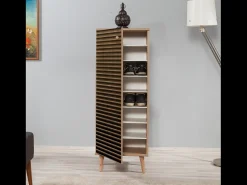 Concept-Usine Móvel para Sapatos em Madeira LOYA - 8 Armazenamentos Carvalho Artesanal^ Móvel De Arrumação|Sapateira