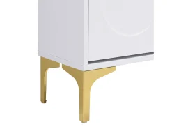 ModernLuxe Móvel para sapatos moderno 63x24x120 cm - 3 níveis de armazenamento - Pés de metal - MDF -^ Móvel De Arrumação|Sapateira