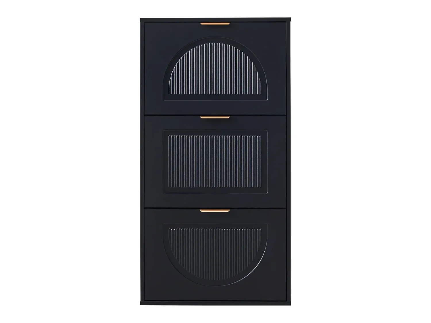 Móvel De Arrumação|Sapateira*ModernLuxe Móvel para sapatos moderno 60x24x114 cm - com 3 portas basculantes - Preto